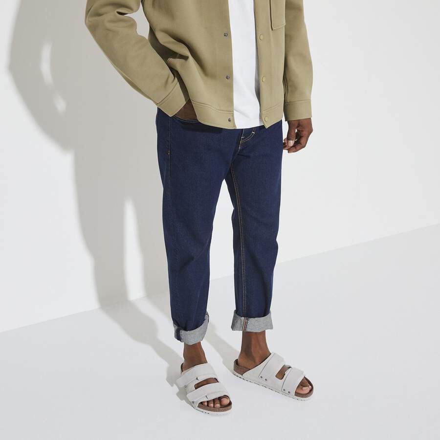 Uji Nubuck Leather/Suede - Antique White