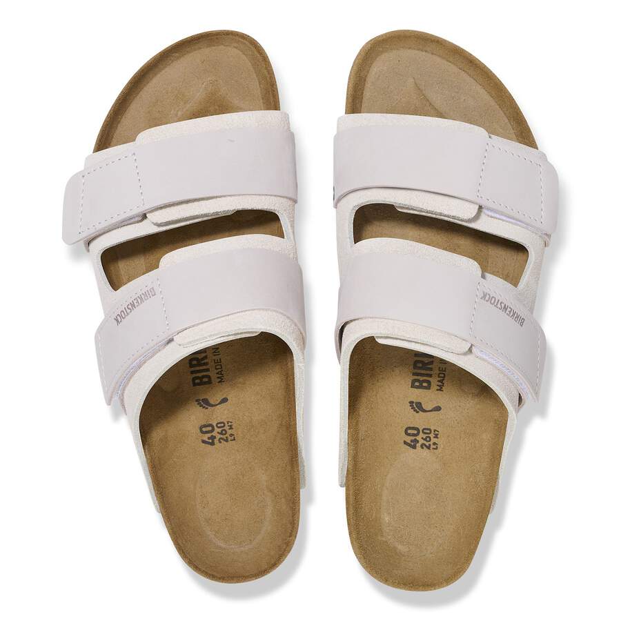 Uji Nubuck Leather/Suede - Antique White