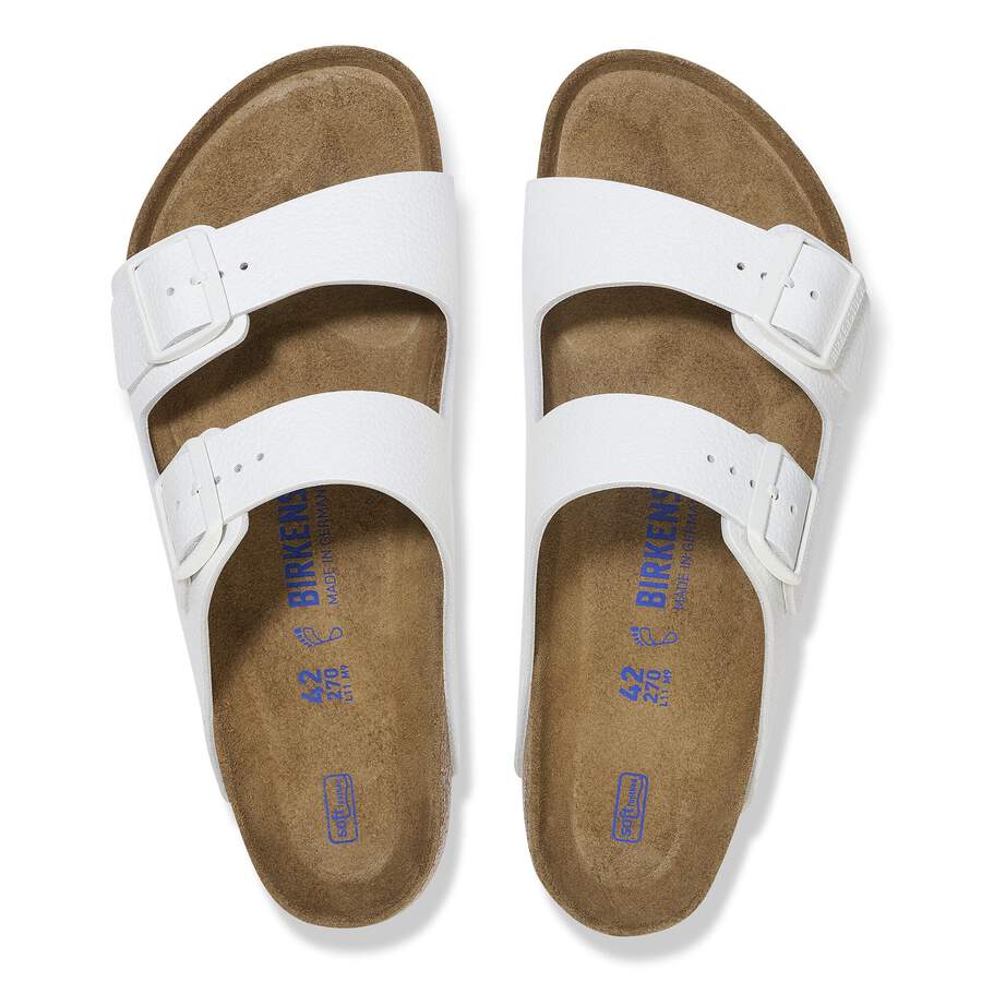 Arizona Soft Footbed Natural Leather - White