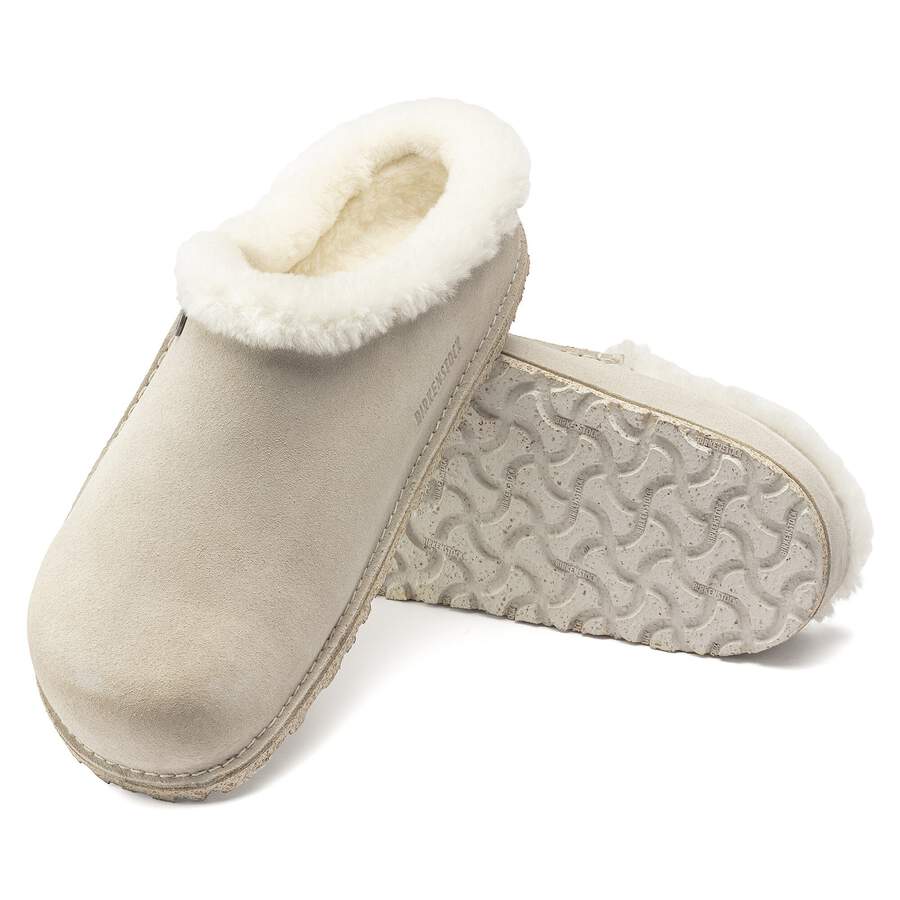 Zermatt Premium Suede Leather - Antique White