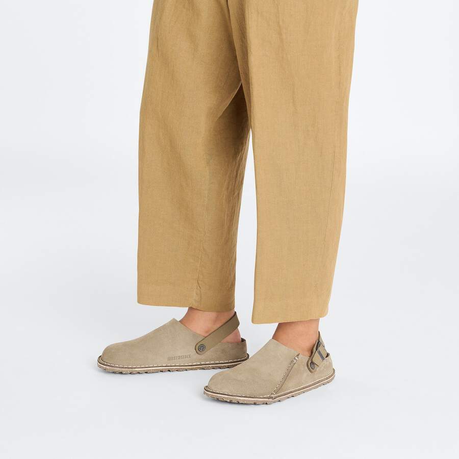 Lutry Premium Suede Leather - Gray Taupe