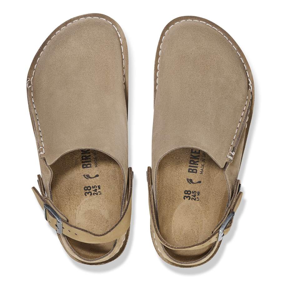 Lutry Premium Suede Leather - Gray Taupe