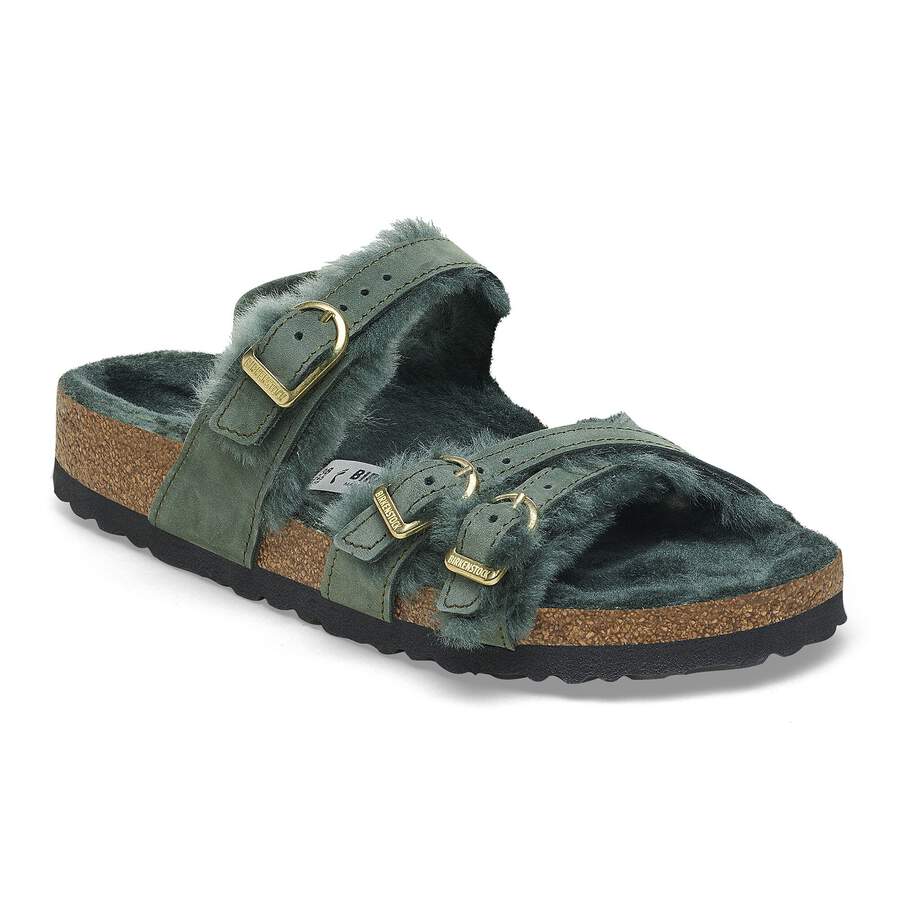 Franca Shearling Nubuck Leather - Thyme