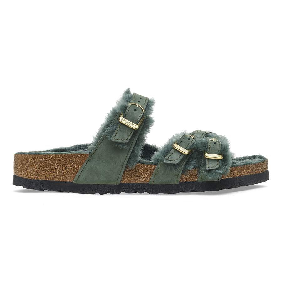 Franca Shearling Nubuck Leather - Thyme