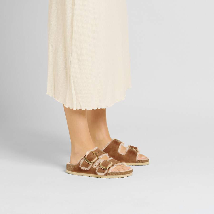 Arizona Big Buckle Shearling Natural Leather Oiled - Cognac