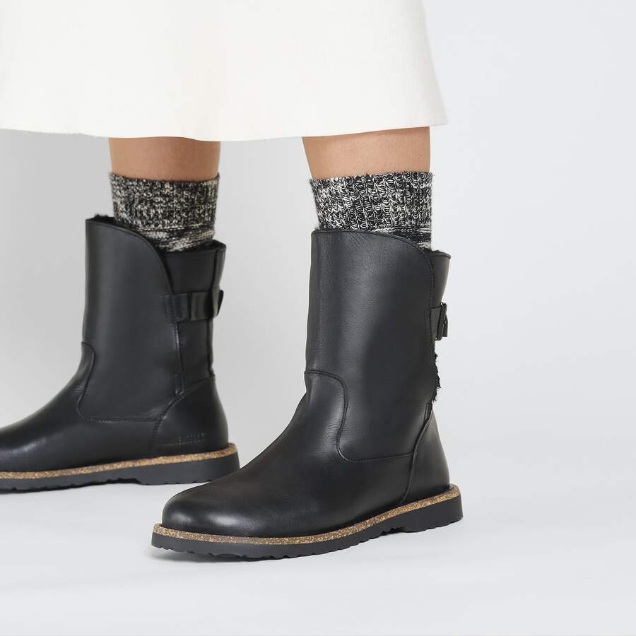 Uppsala Shearling Natural Leather - Black