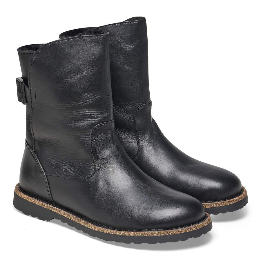 Uppsala Shearling Natural Leather - Black