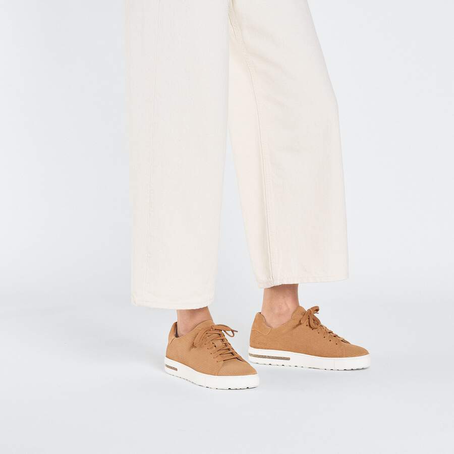 Bend Low Suede Leather Embossed - Corduroy Cork Brown