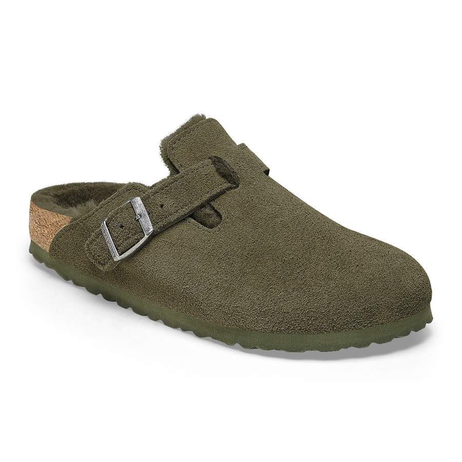 Boston Shearling Suede Leather - Thyme