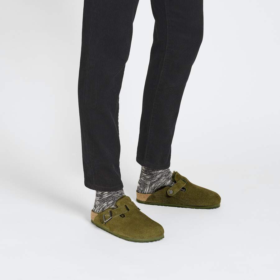 Boston Shearling Suede Leather - Thyme