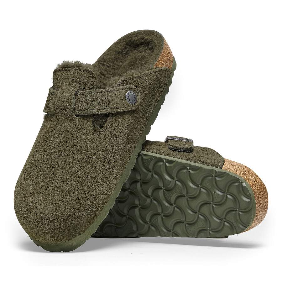 Boston Shearling Suede Leather - Thyme
