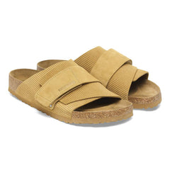 Kyoto Suede Leather Embossed - Corduroy Cork Brown
