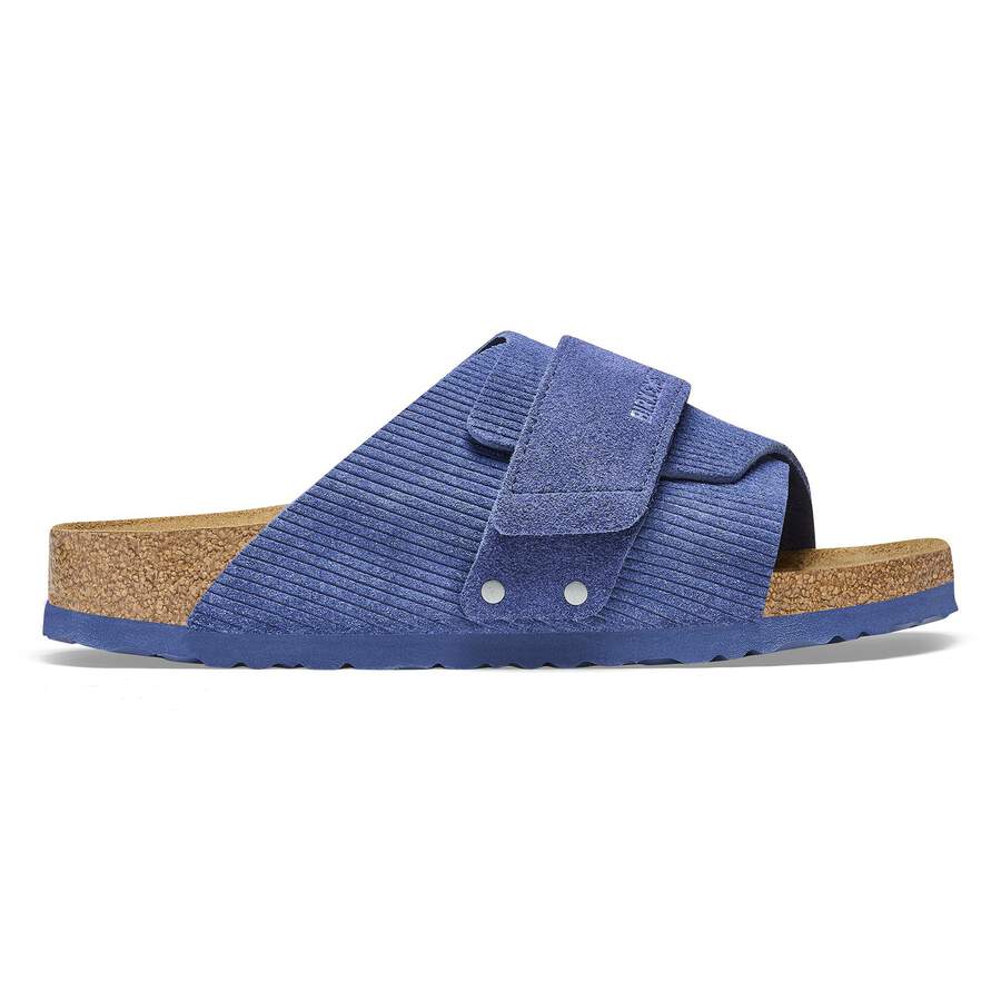 Kyoto Suede Leather Embossed - Corduroy Indigo