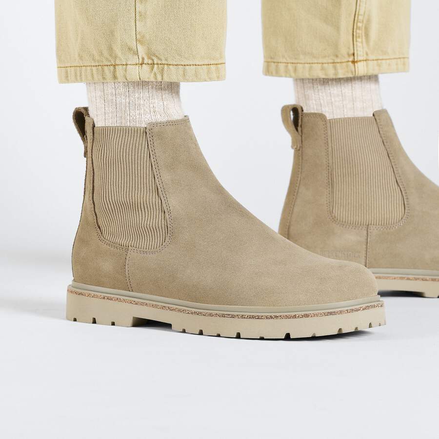Highwood Slip On Men Suede Leather - Taupe