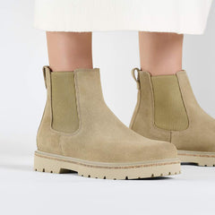 Highwood Slip On Women Suede Leather - Taupe