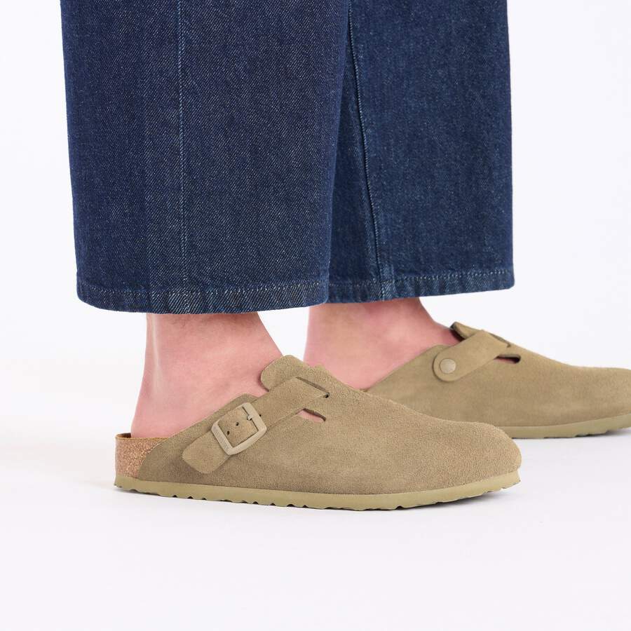 Boston Suede Leather - Faded Khaki