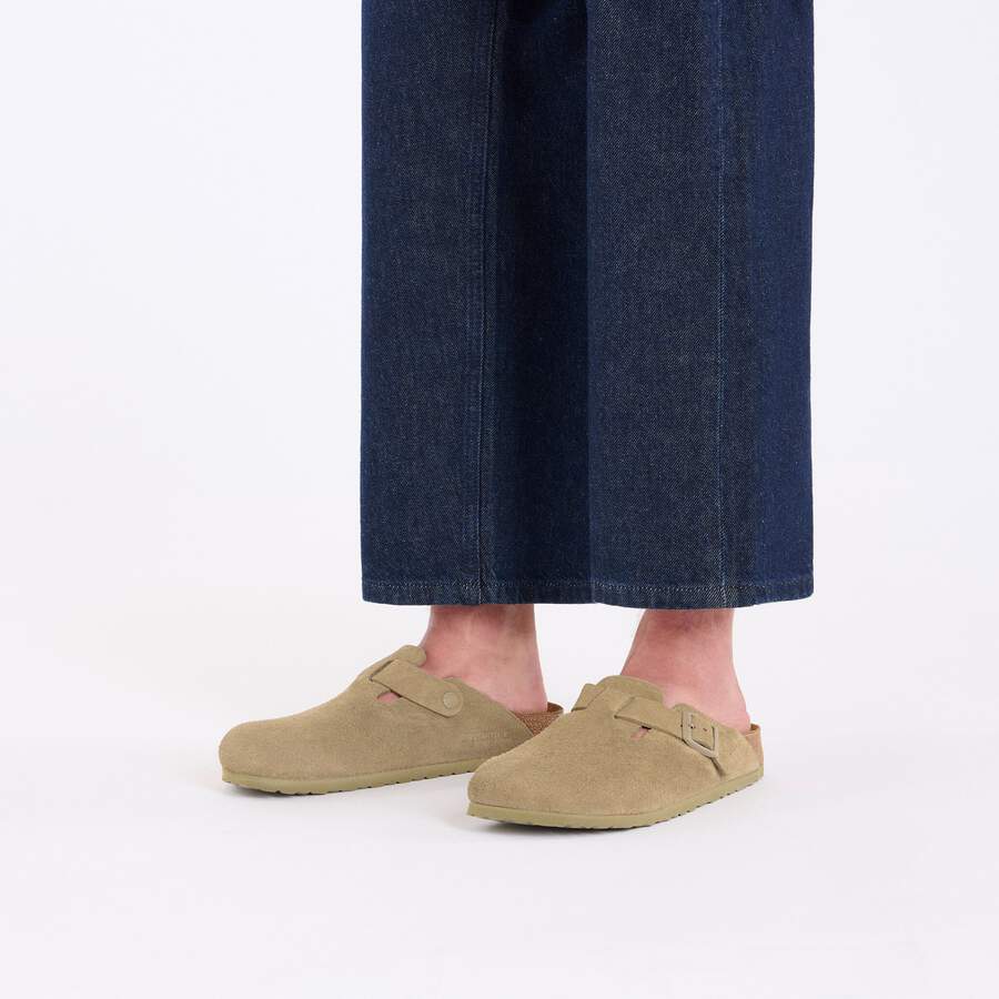 Boston Suede Leather - Faded Khaki