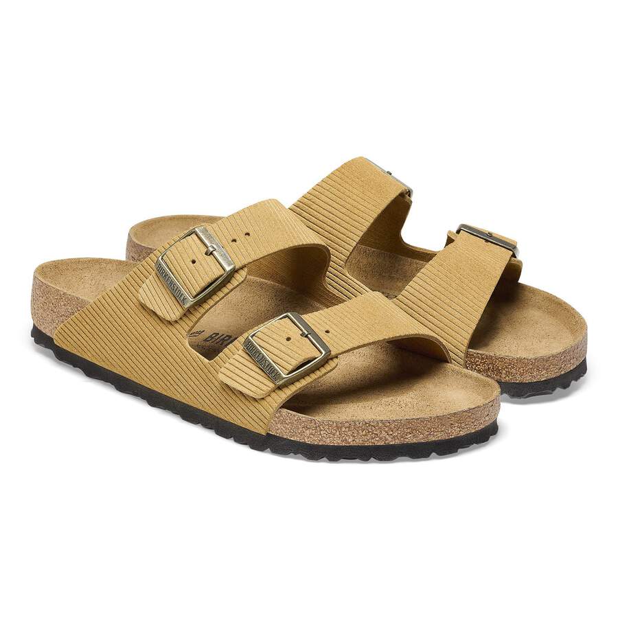 Arizona Suede Leather Embossed - Corduroy Cork Brown