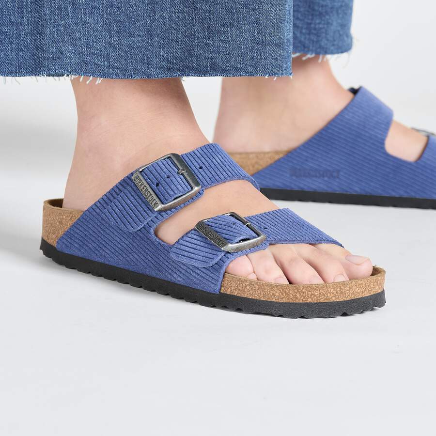 Arizona Suede Leather Embossed - Corduroy Indigo