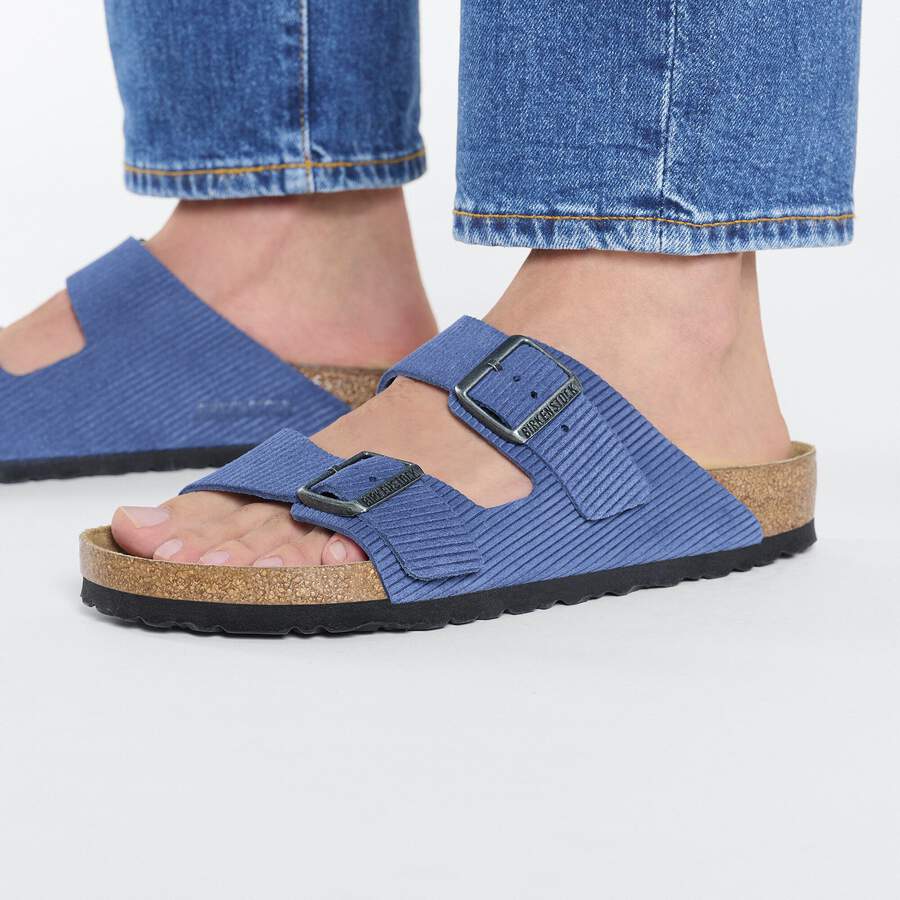 Arizona Suede Leather Embossed - Corduroy Indigo