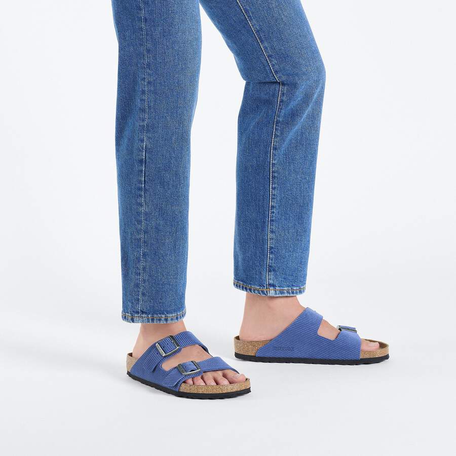 Arizona Suede Leather Embossed - Corduroy Indigo