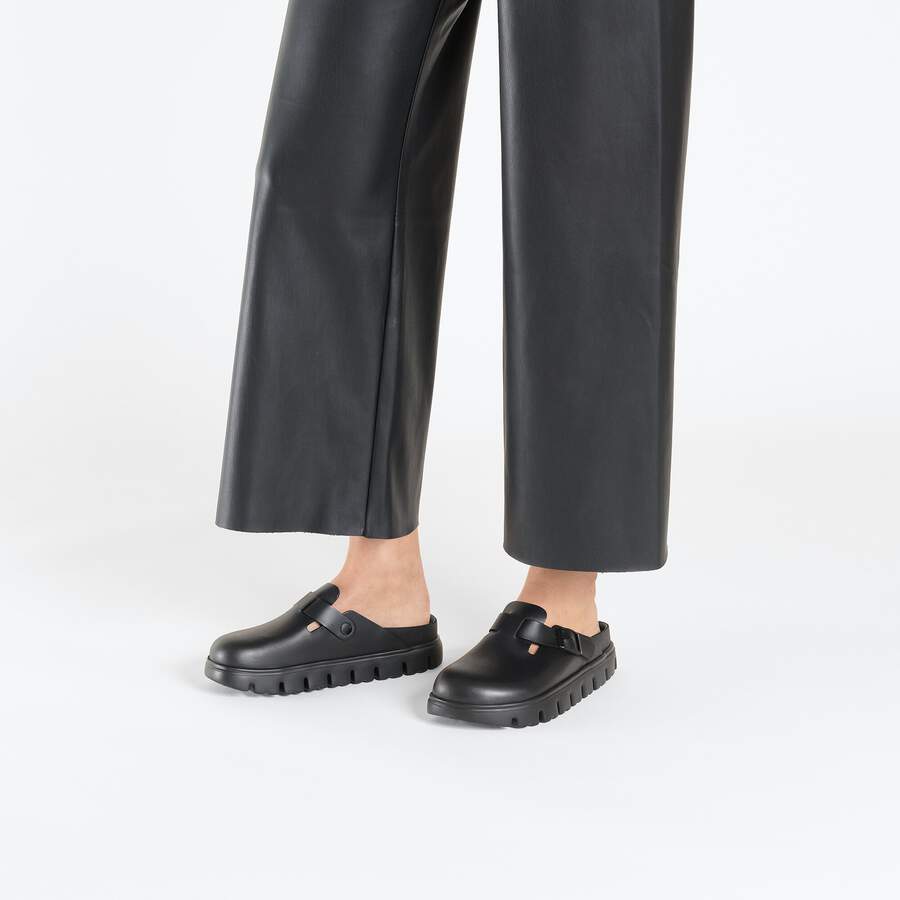 Boston Chunky Natural Leather - Black