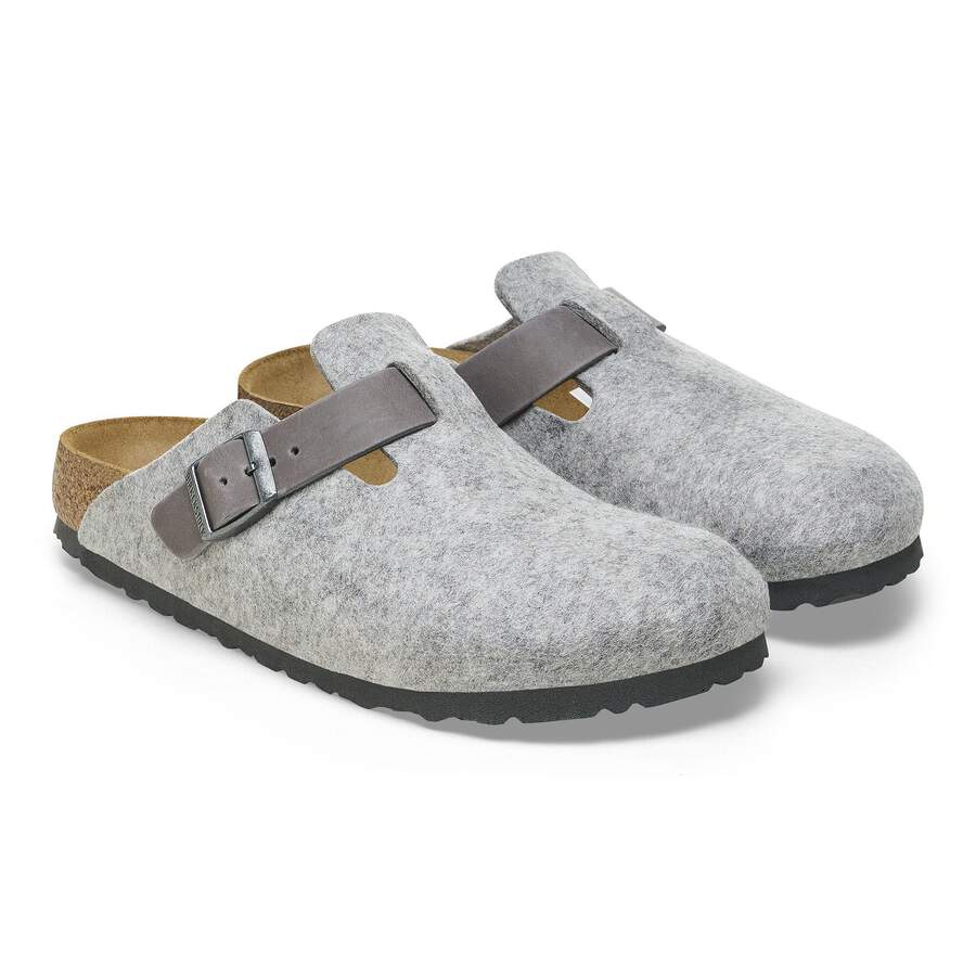Boston Leather/Textile/Felt - Light Gray