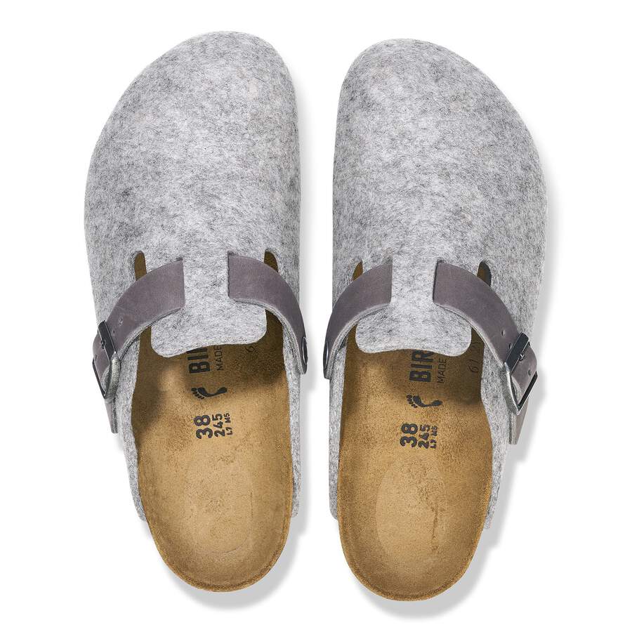 Boston Leather/Textile/Felt - Light Gray