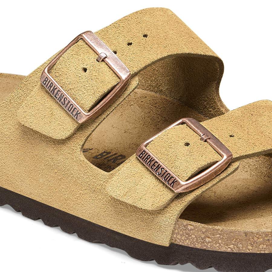 Arizona Suede Leather Taupe - Latte Cream