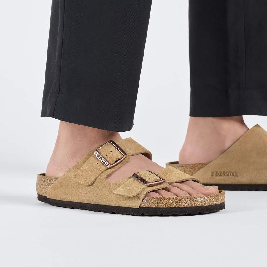 Arizona Suede Leather Taupe - Latte Cream