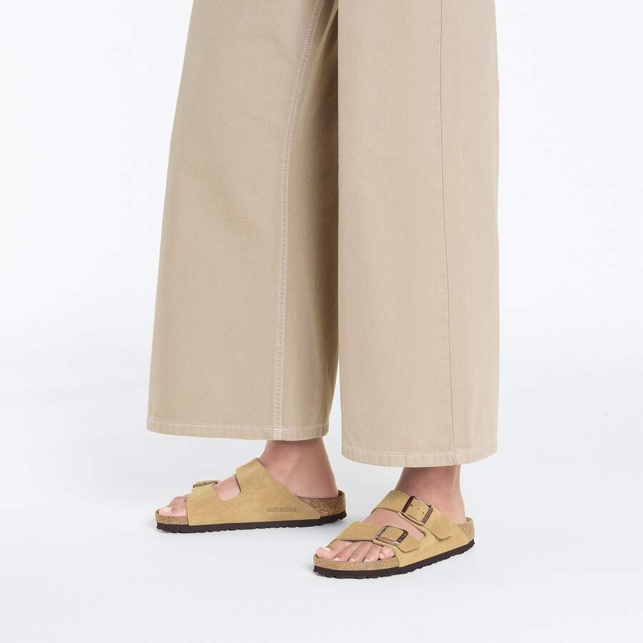 Arizona Suede Leather Taupe - Latte Cream