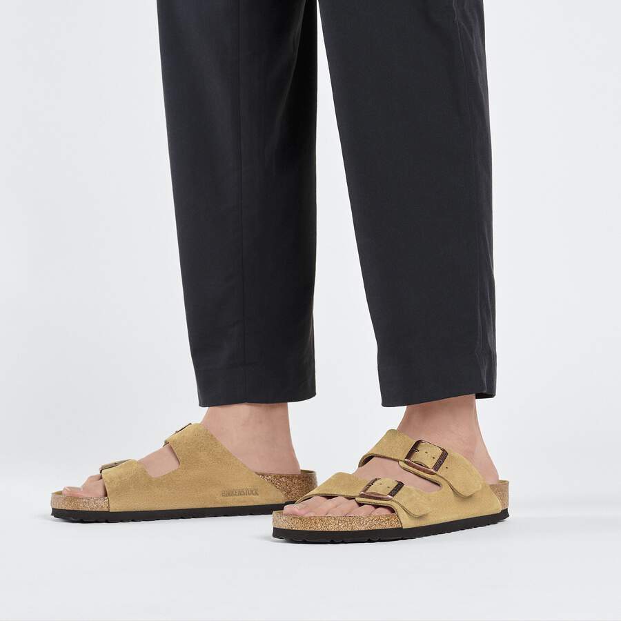 Arizona Suede Leather Taupe - Latte Cream