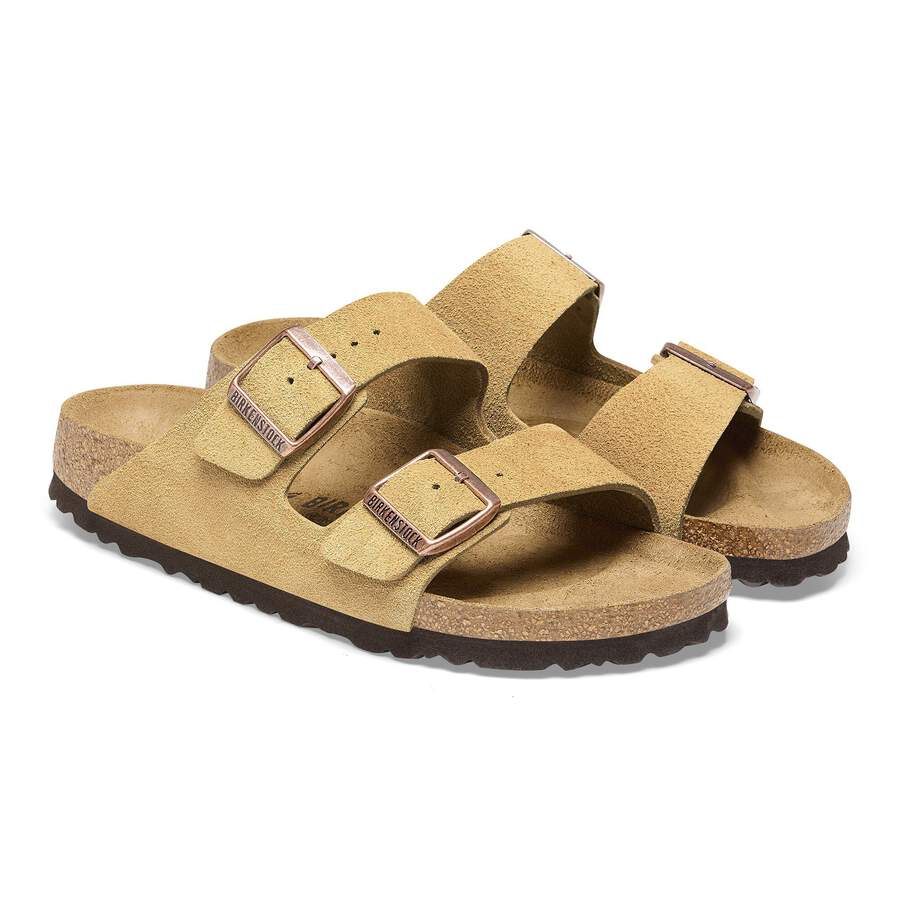 Arizona Suede Leather Taupe - Latte Cream