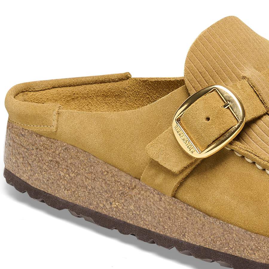 Buckley Suede Leather Embossed - Corduroy Cork Brown