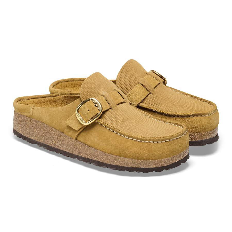 Buckley Suede Leather Embossed - Corduroy Cork Brown