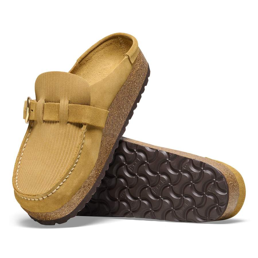 Buckley Suede Leather Embossed - Corduroy Cork Brown