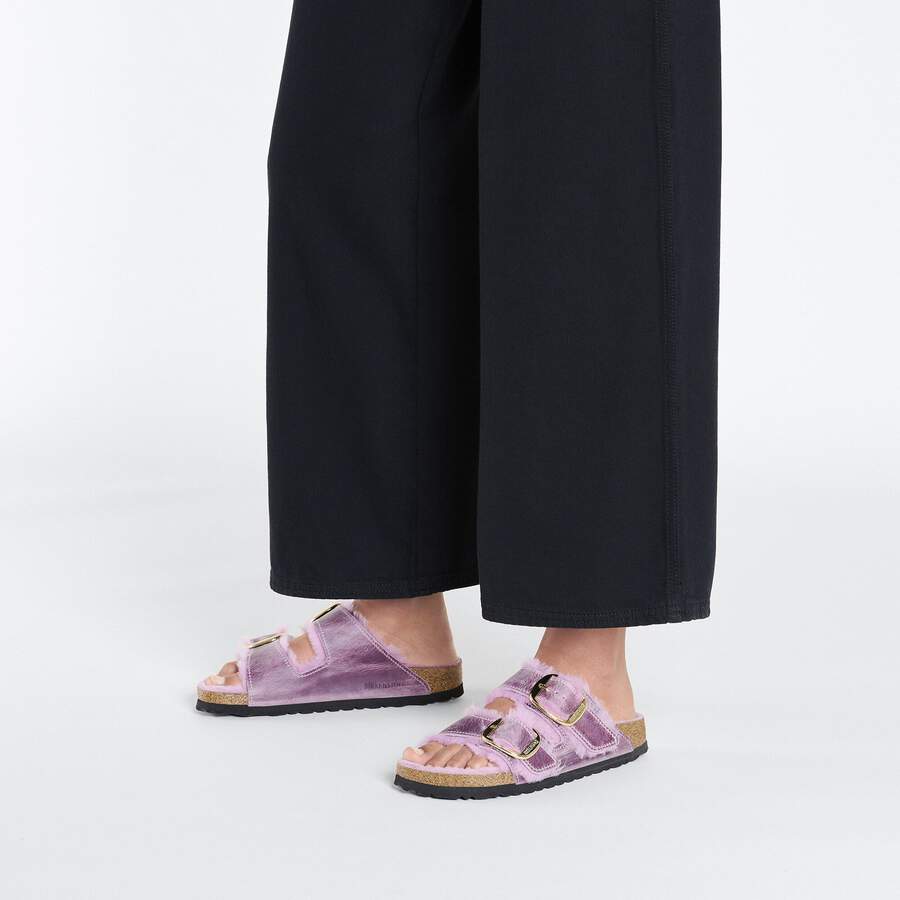 Arizona Big Buckle Shearling Natural Leather Oiled - Lavender