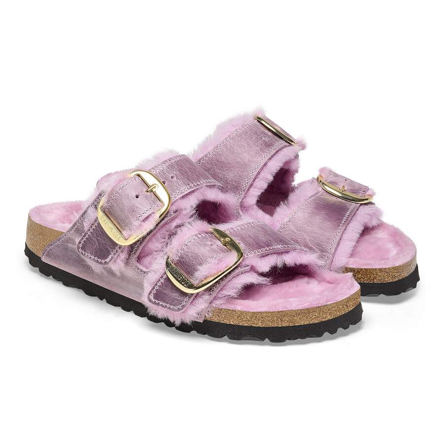 Arizona Big Buckle Shearling Natural Leather Oiled - Lavender