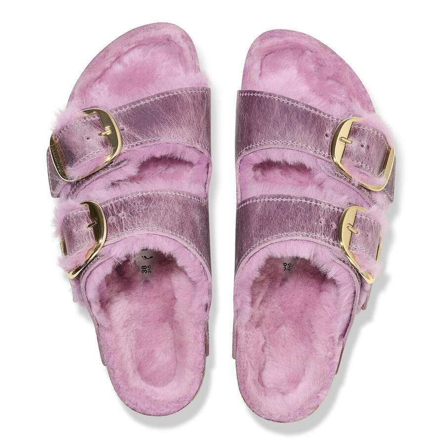 Arizona Big Buckle Shearling Natural Leather Oiled - Lavender
