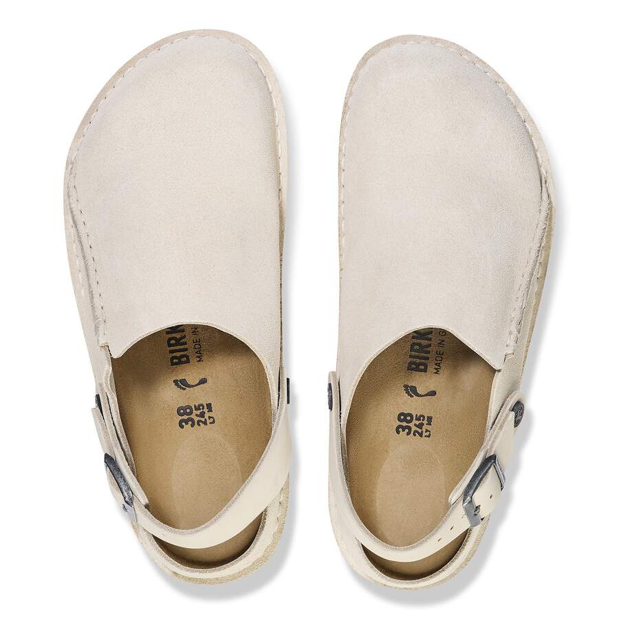 Lutry Premium Suede Leather - Eggshell