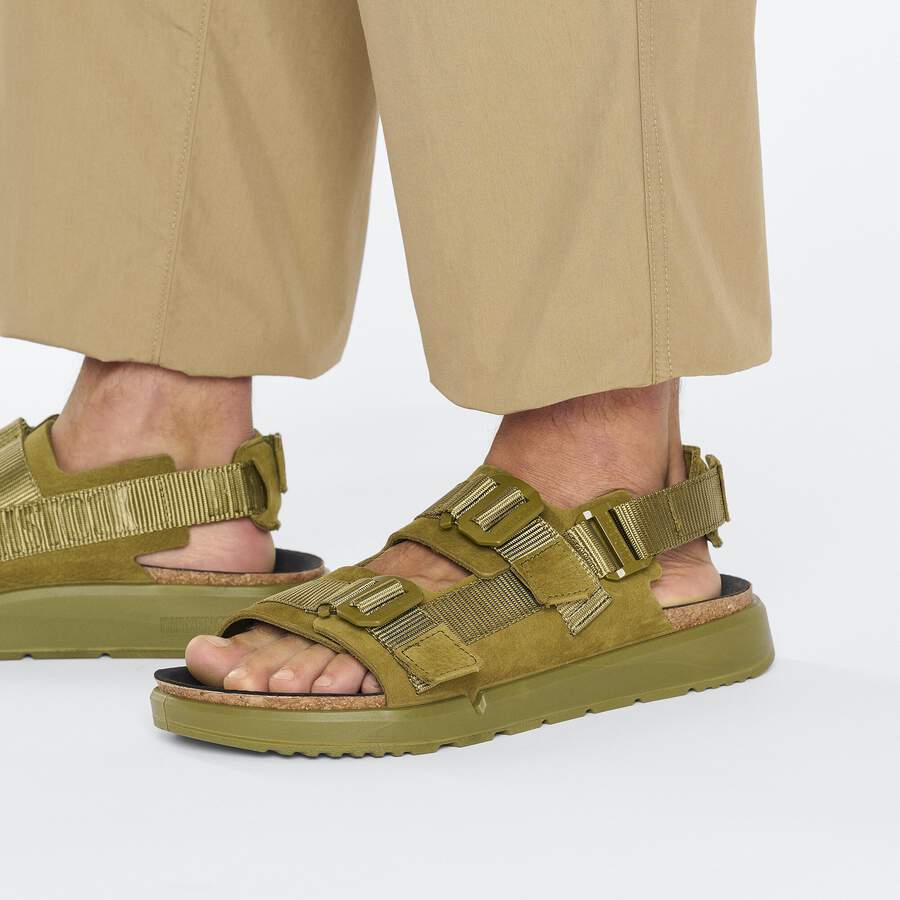 Shinjuku Natural Leather/Textile - Pine Green