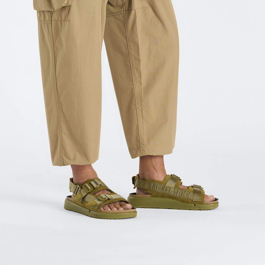 Shinjuku Natural Leather/Textile - Pine Green