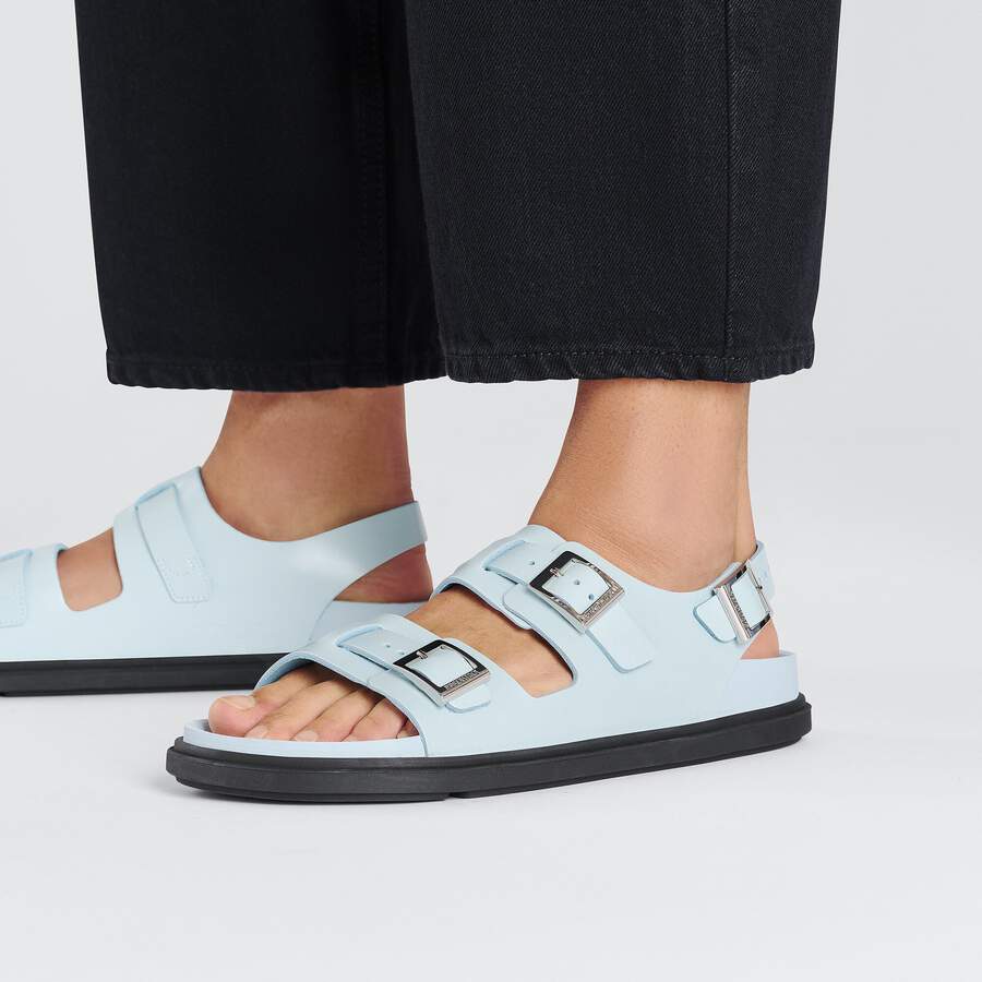 Cannes Natural Leather - Mineral Blue