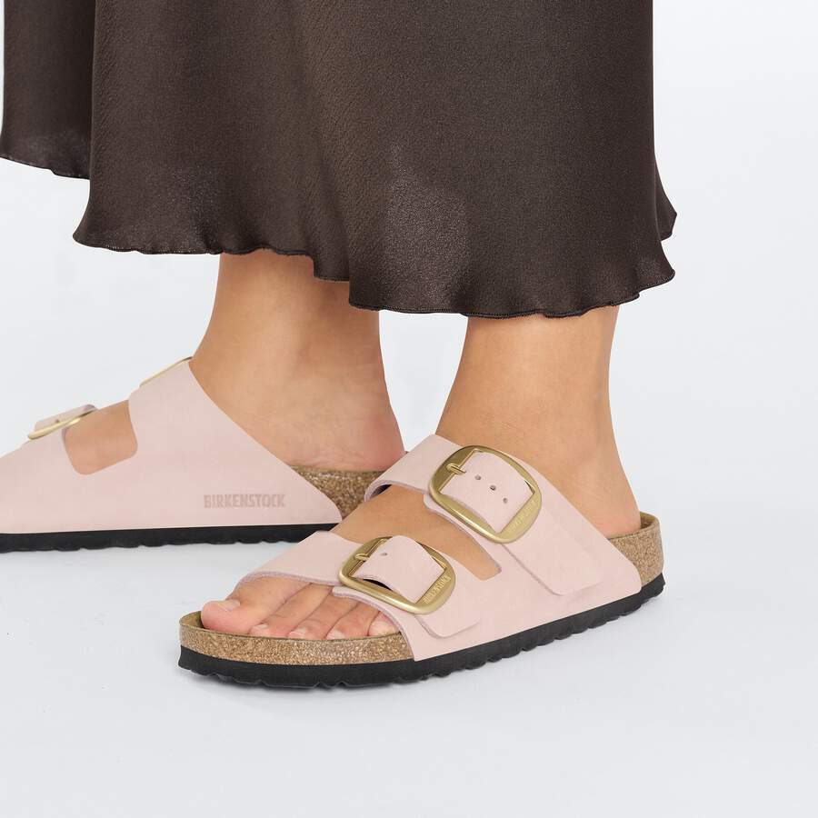 Arizona Big Buckle Nubuck Leather - Soft Pink