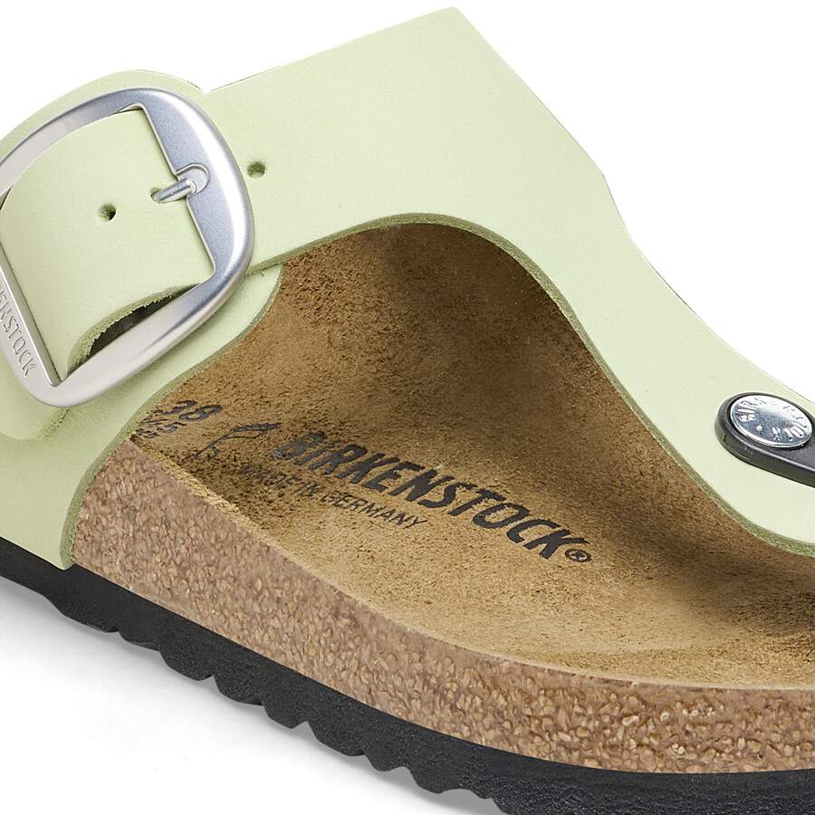Gizeh Big Buckle Nubuck Leather - Faded Lime