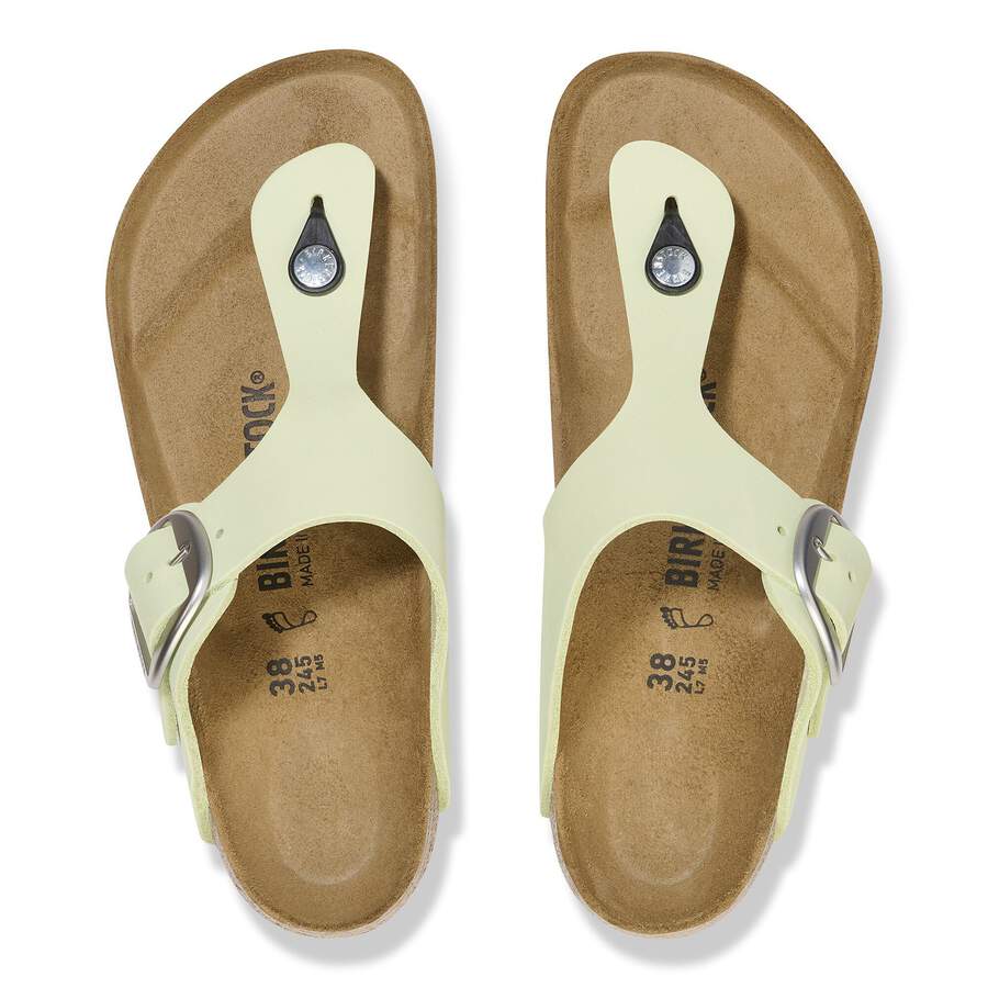 Gizeh Big Buckle Nubuck Leather - Faded Lime
