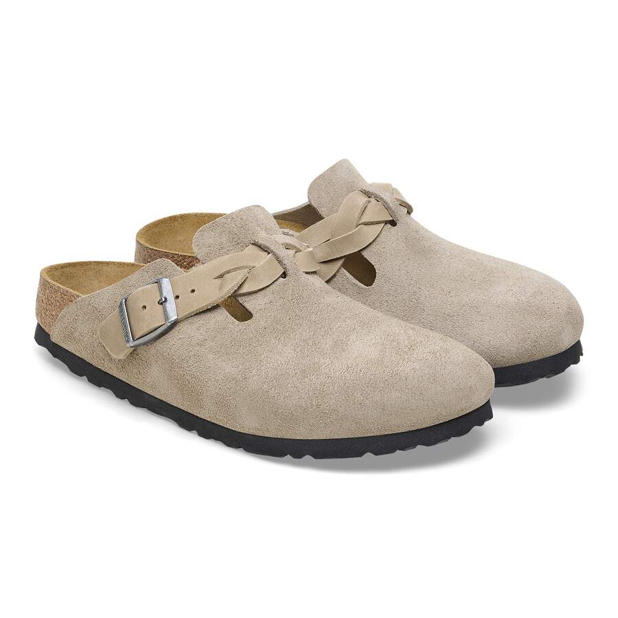 Boston Braided Suede Leather - Taupe