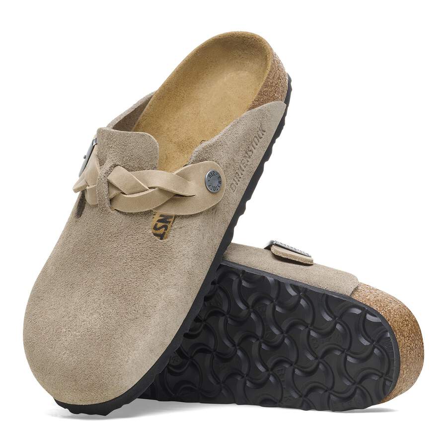 Boston Braided Suede Leather - Taupe