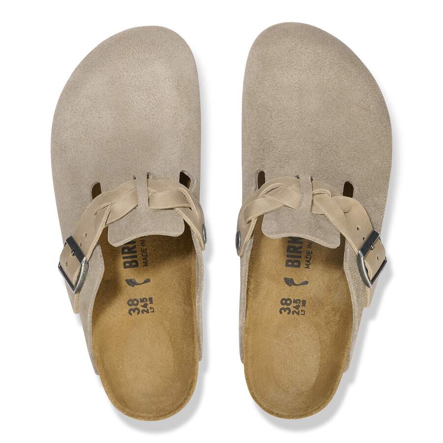 Boston Braided Suede Leather - Taupe