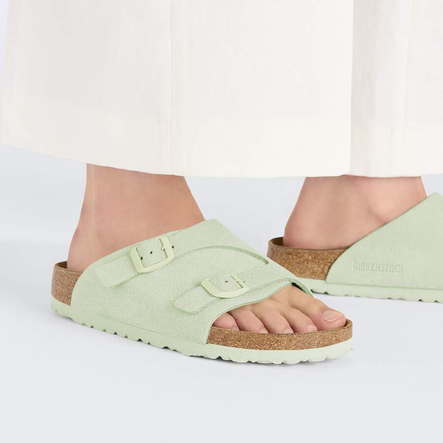 Zürich Suede Leather - Faded Lime